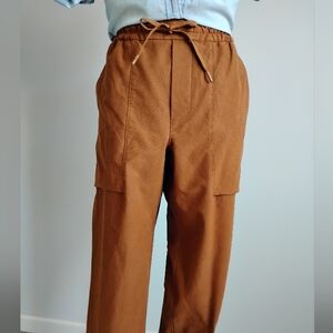 Lululemon Elastic Waist Easy Pants Tobacco Brown Carhartt Tan Casual Size Large